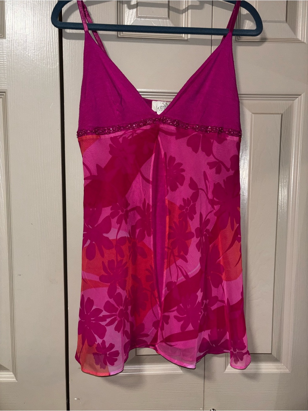La SENZA Bright Fuchsia & Hot Pink Floral Slip